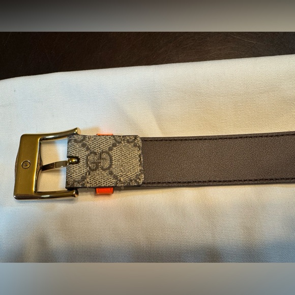 New Gucci Bamboo GG Supreme Logo Belt Size 28 / 70 cm Fits a Waist 26 - 30 - Picture 10 of 12